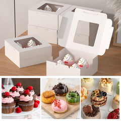 30pcs Cake Boxes Bakery Boxes with Window
