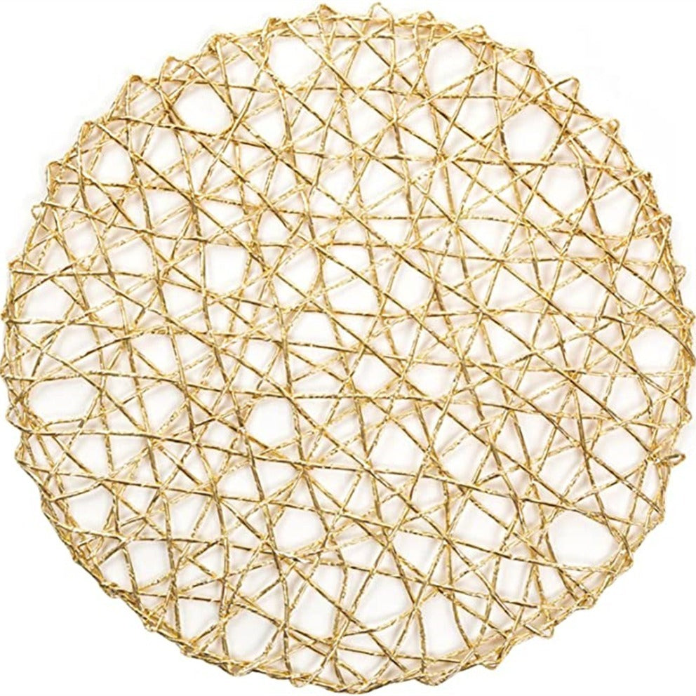 Elegant Woven Placemat with Hollow for Table Decor