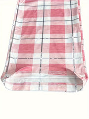Plaid Drawstring Sleep Bottoms Cozy Home Pants