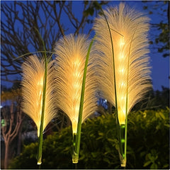 2pcs Solar Garden Lights Reeds LED Decorative Lights IP65 Waterproof
