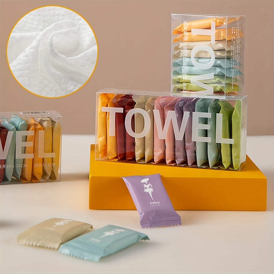 14pcs Disposable Compressed Towel Portable Face Towel
