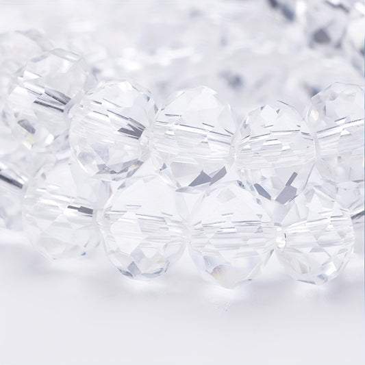 Crystal Glass Faceted Spacer Beads 4 6 8mm DIY Jewelry Making Craft Supplies