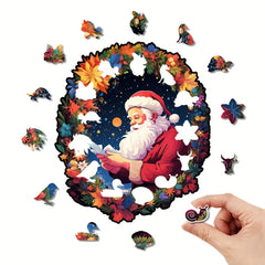Christmas Wooden Puzzle Adult Puzzle Animal Puzzle Holiday Entertainment