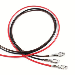 Men 3mm Wax Cord Choker Necklace Stainless Steel Clasp 16