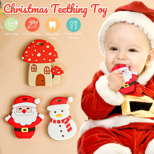 Silicone Christmas Teether For Baby Boys And Girls