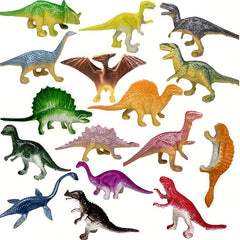 16pcs Mini Dinosaur Simulation Toy Solid Dinosaur Model Action Figures