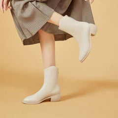British Style Faux Leather Chelsea Boots Soft Sole Ankle Boots