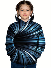 3D Pattern Print Boys Sweatshirt Casual Hoodie for Spring Fall