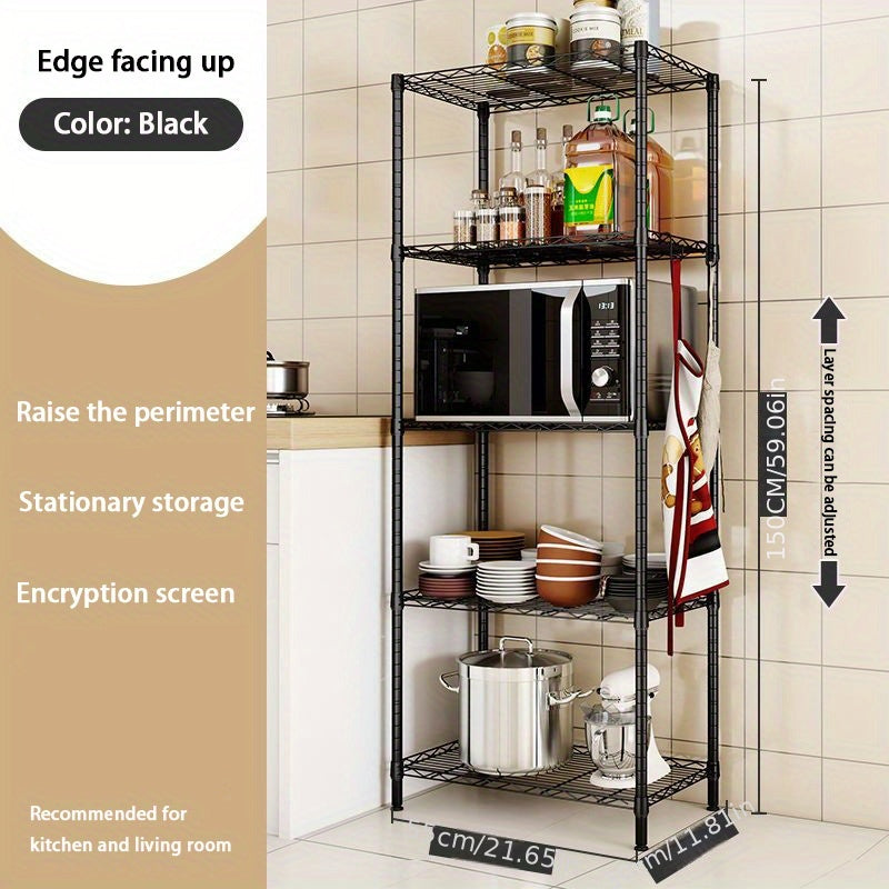 Heavy Duty 5 Layer Kitchen Storage Rack with Adjustable Shelves