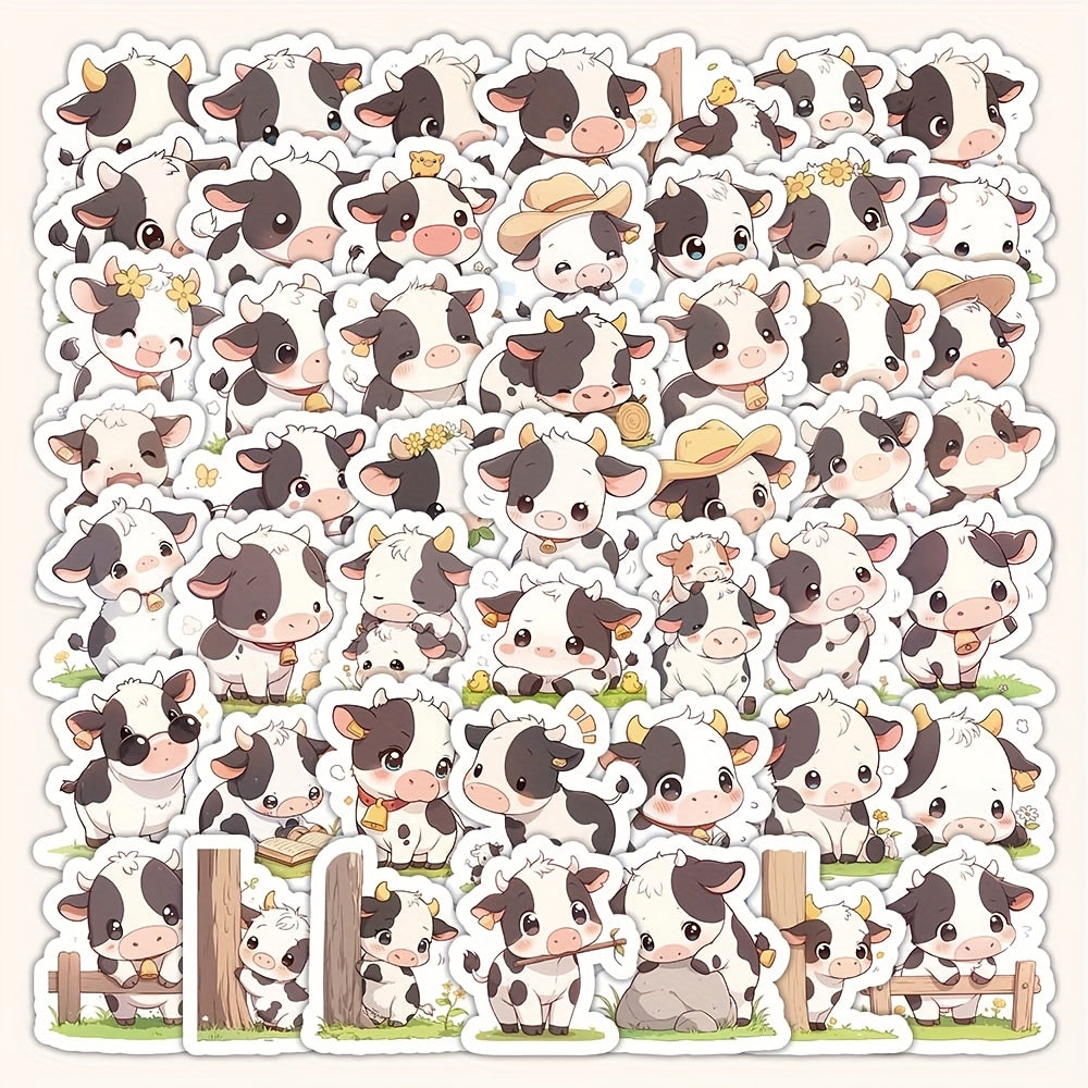 54pcs Farm Cow Cartoon Stickers Vinyl Decals for Skateboards Helmets Cars