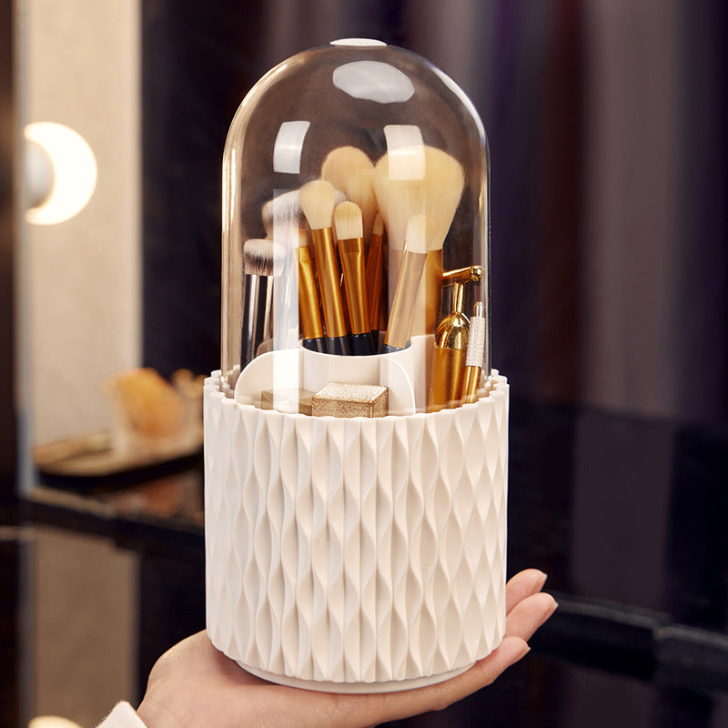 Portable 360 Rotating Makeup Brush Storage Box