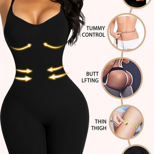 Sleeveless Cami Romper Yoga Sports Bodysuit Slim Fit