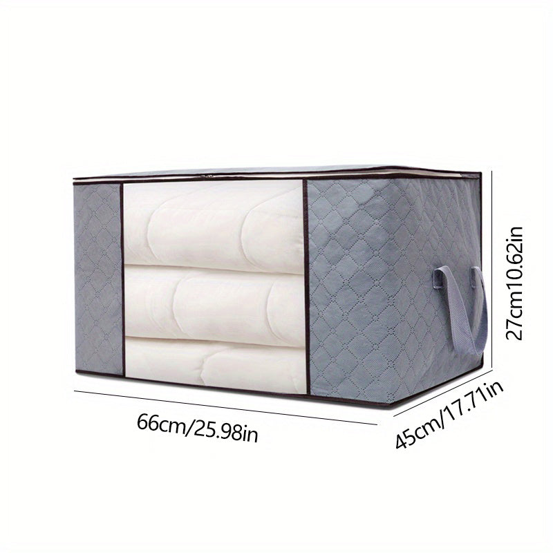 Large Capacity Blanket Storage Bags with Zipper and Clear Window