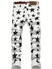 Men's Slim Fit Allover Print Jeans