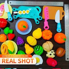 24pcs Fruit Toy Set Pretend Food Toy Basic Skill Development Tool