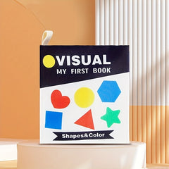 High Contrast Sensory Fabric Book for Babies - Washable Educational Toy