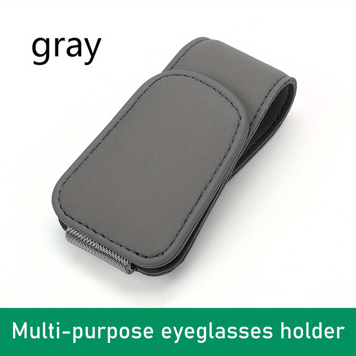 Sun Visor Eyeglass Holder Faux Leather - Sunglasses & Card Storage for Car