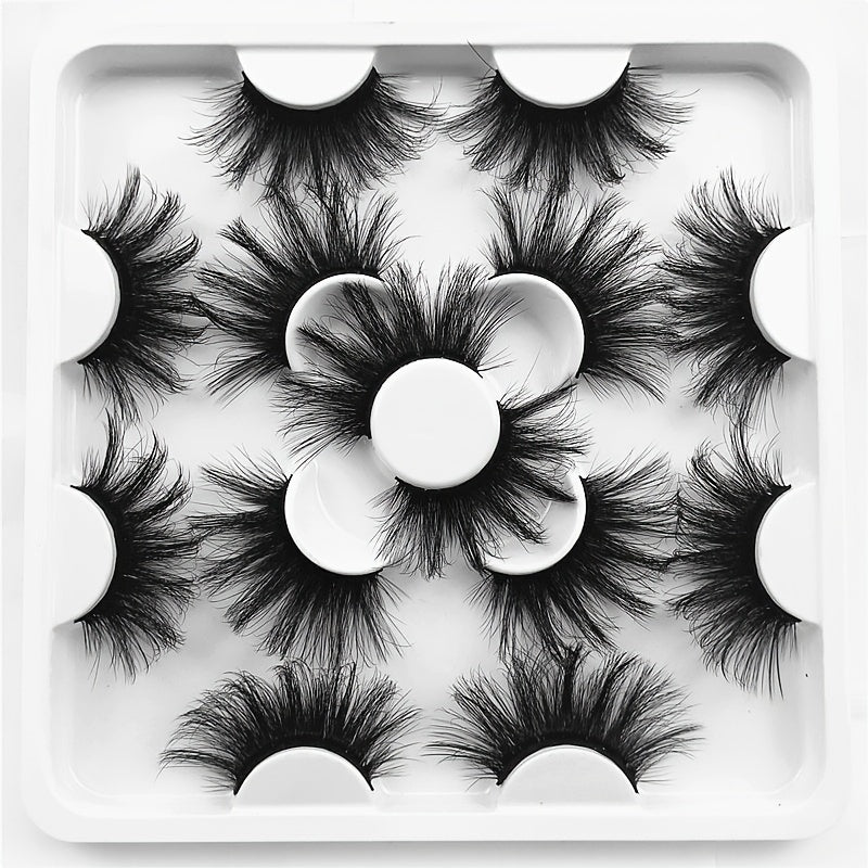 7 Pairs Mink Lashes Dramatic Volume False Eyelashes Full Strip Thick Eyelash