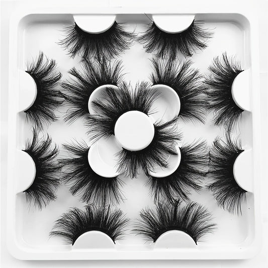 7 Pairs Mink Lashes Dramatic Volume False Eyelashes Full Strip Thick Eyelash