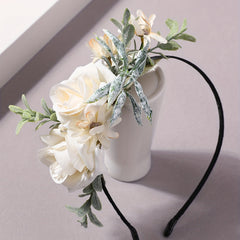 Large Flower Decor Headband Skinny Headdress Hair Band Wedding Bridal Accessory