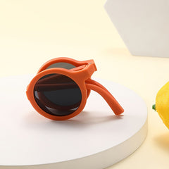 Round Frame Foldable Sunglasses UV Protection Decorative Accessories