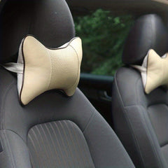 Car Neck Pillow Soft Leather Headrest For Driving