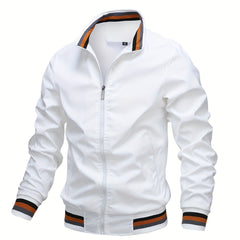 Men's Zipper Long Sleeve Stand Collar Jackets