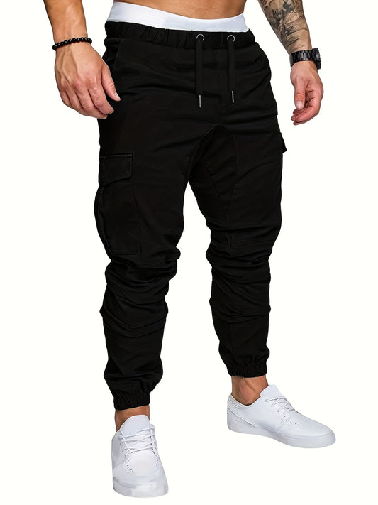 Men's Relaxed Fit Cargo Pants With Flap Pockets