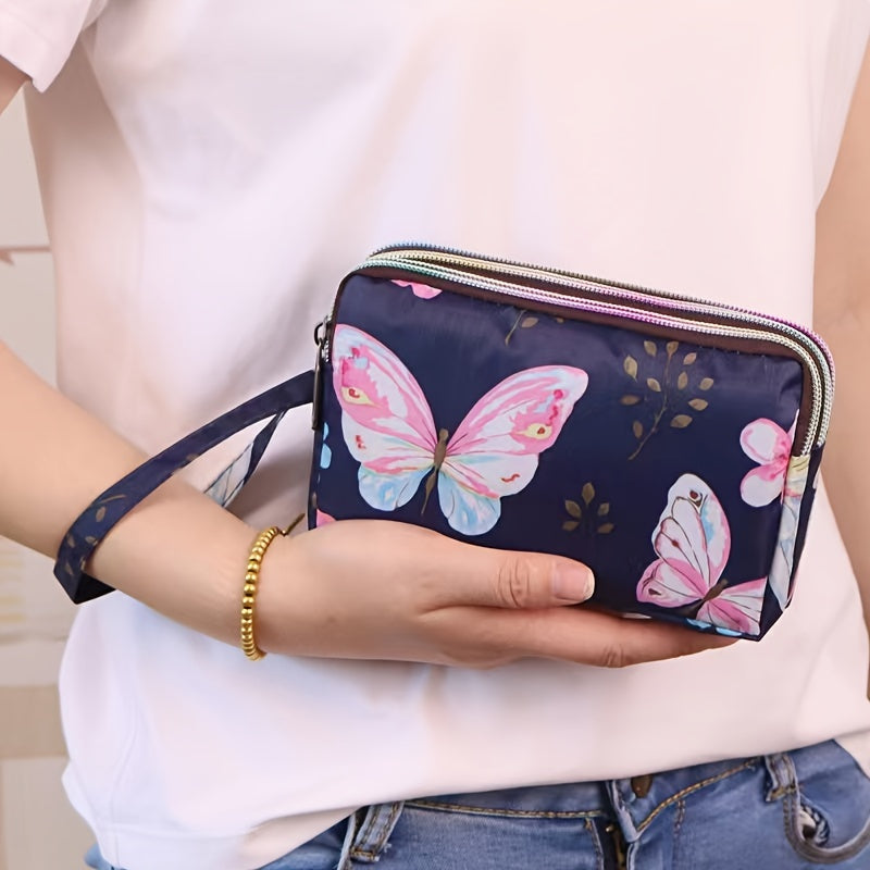 Tropical & Flamingo Print Makeup Pouch Bag Travel Portable Organizer for Women