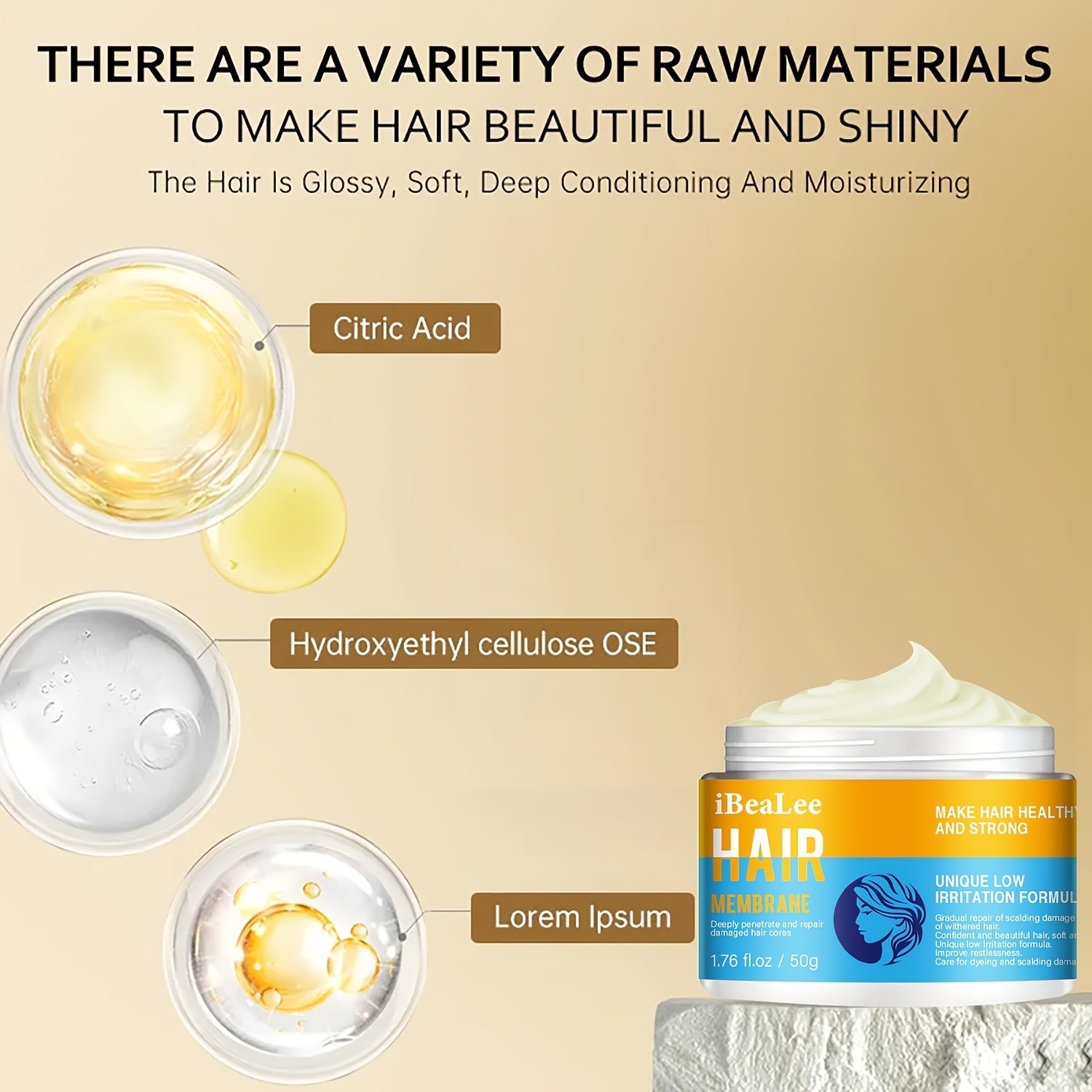 Natural Formula Keratin Hair Mask Intense Repair & Moisturizer