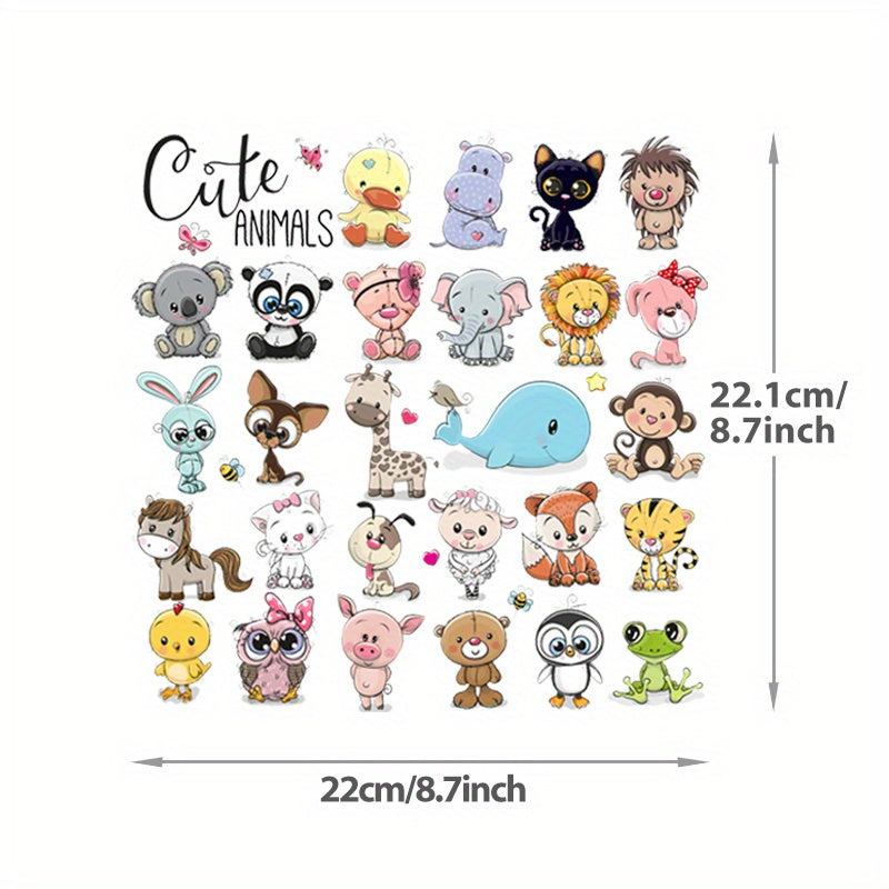 Animal Patches Set Iron On Heat Transfer Fabric Embroidery Applique