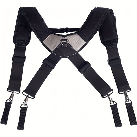 Magnetic Tool Belt Suspenders With Phone Holder