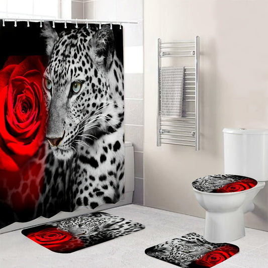African Safari Leopard Bathroom Set