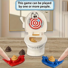 Poop Shooting Family Game Set w/ Toilet & Launchers
