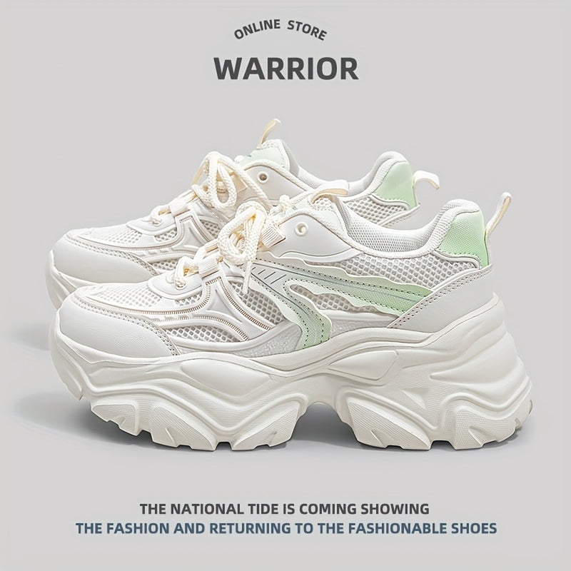 Chunky Platform Sneakers for Women Lace up Running Shoes