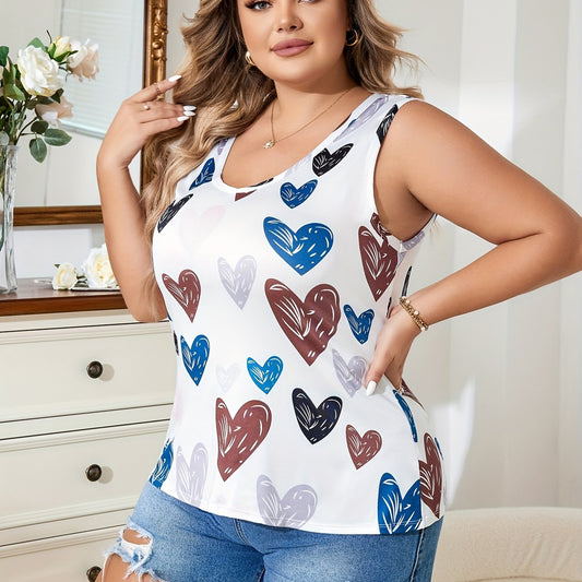  Heart Print V Neck Pajama Top
