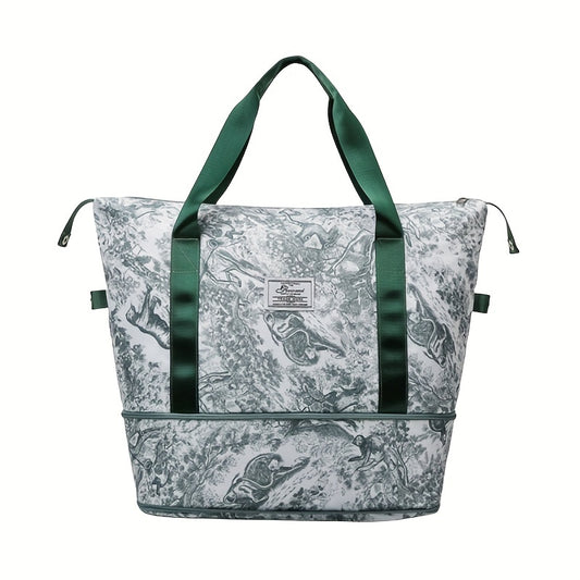 Expandable Tote Bag Dry Wet Separation Swimming Yoga Fitness Bag
