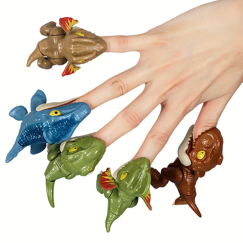 DinoBite Joint Articulated Dinosaur Finger Biter Toys - 10pcs