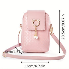 Metal Decor Flap Crossbody Bag for Women