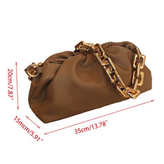 CA Women's Dumpling Bag Shoulder Handbag Cloud Crossbody Chain Pouch