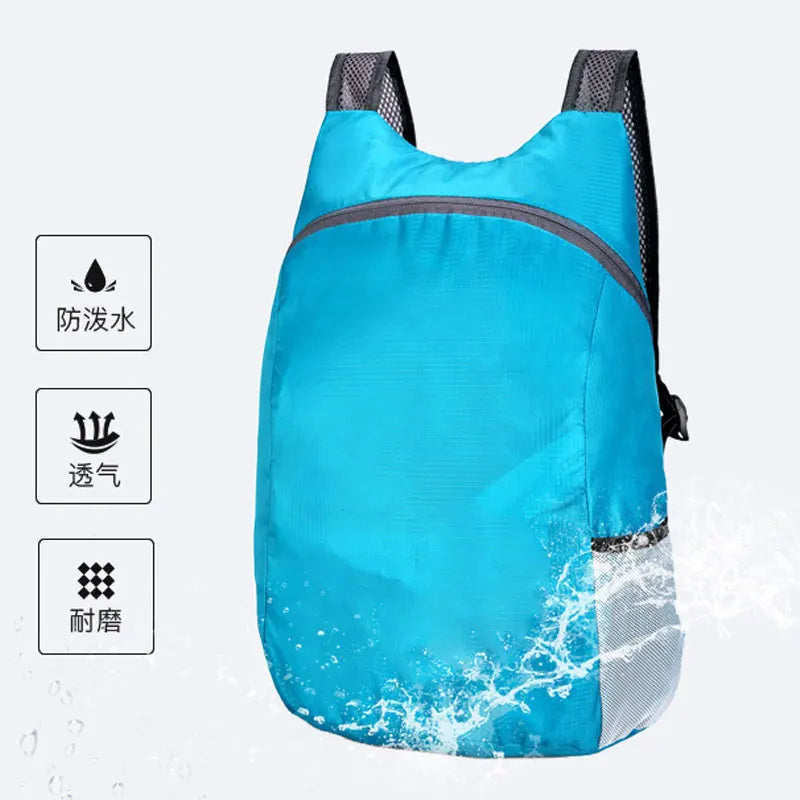 20L Lightweight Waterproof Camping Gym Bag Foldable Hiking Backpack