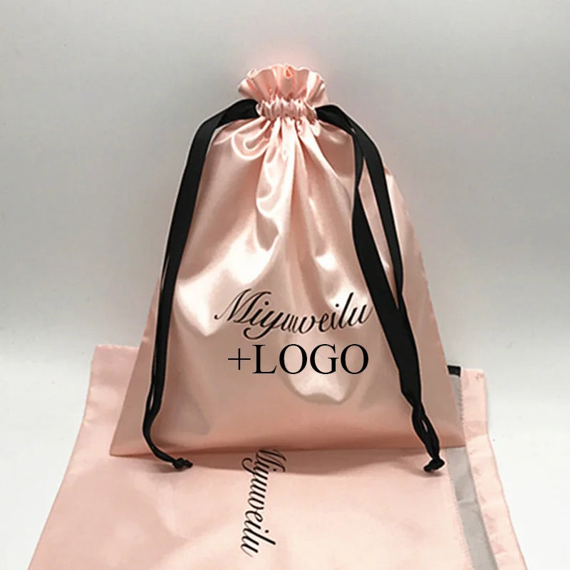 20PCS Satin Hair Pouch Jewelry Cosmetic Silk Drawstring Bag Wedding Gift