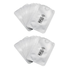 20Pcs Aluminum Foil Anti-Degaussing Card Cover RFID Shielding Bag