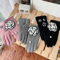 Winter Cashmere Gloves Kafuu Women's Finger Touch Screen Cycling Gloves