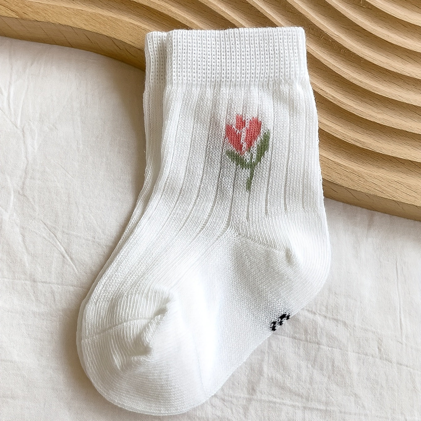 5 Pairs Small Flower Summer Thin Knee Socks for Baby and Child