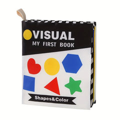 High Contrast Sensory Fabric Book for Babies - Washable Educational Toy
