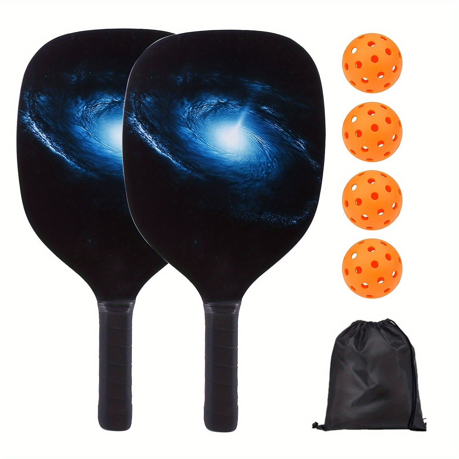 Wooden Pickleball Paddle Set with Accessories for Indoor/Outdoor Activities