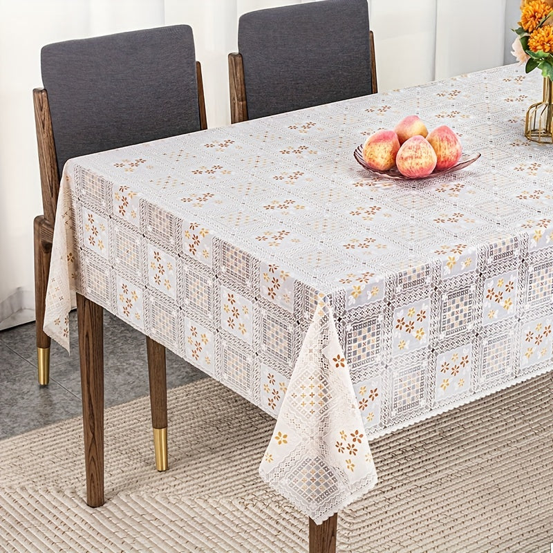 Waterproof Printed PVC Table Cloth Nordic Coffee Table Mat Thanksgiving Hallow