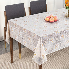 Waterproof Printed PVC Table Cloth Nordic Coffee Table Mat Thanksgiving Hallow