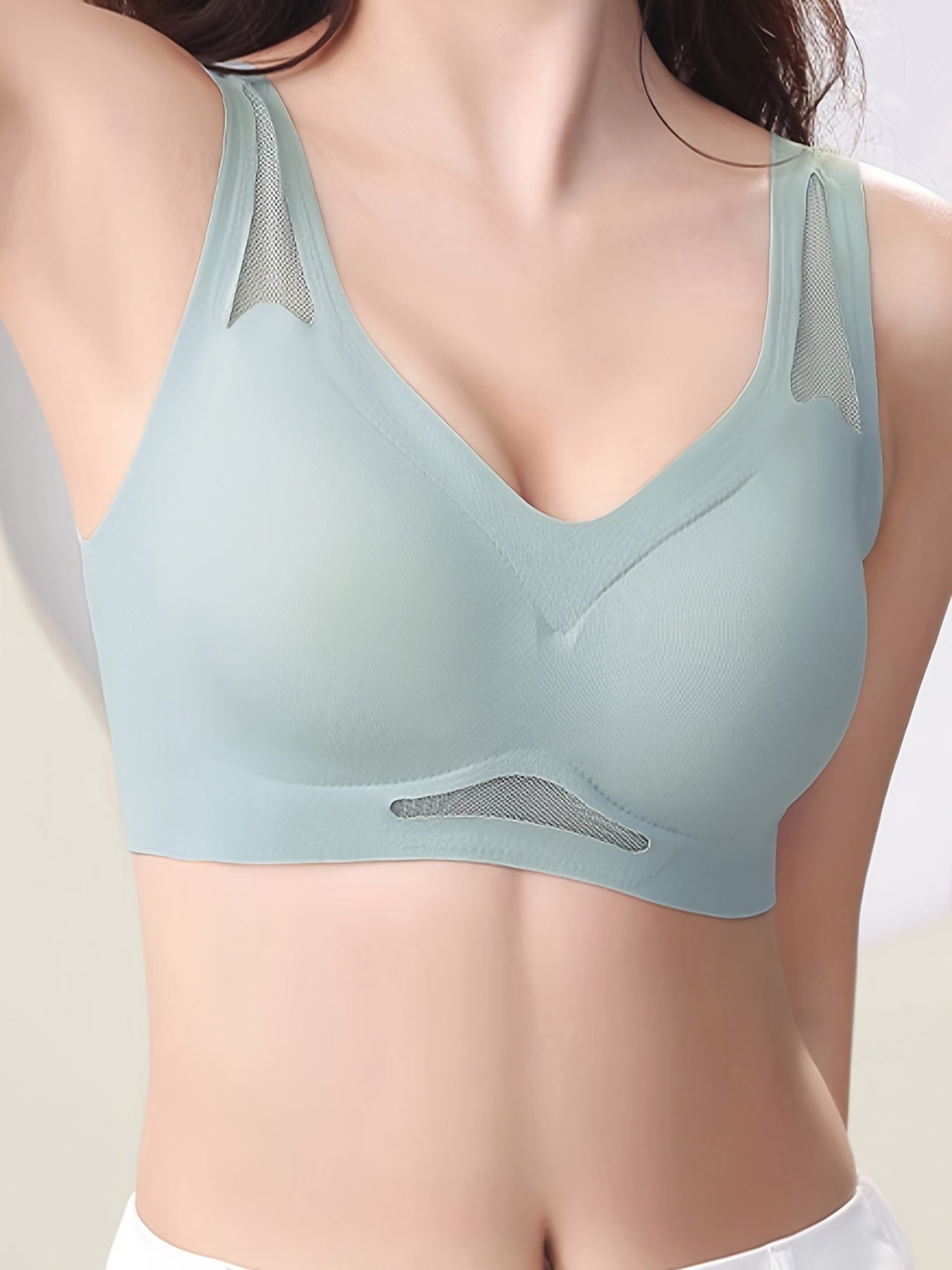 Mesh Wireless Push Up Bra - Breathable Lingerie